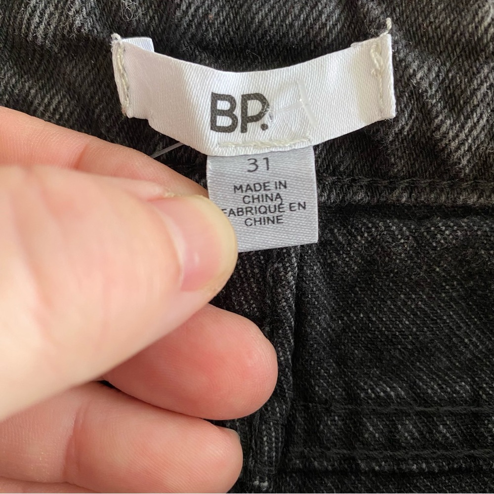 BP Wide leg jeans in Black Destroyed distressed 100% cotton size 31 - Picture 12 of 15